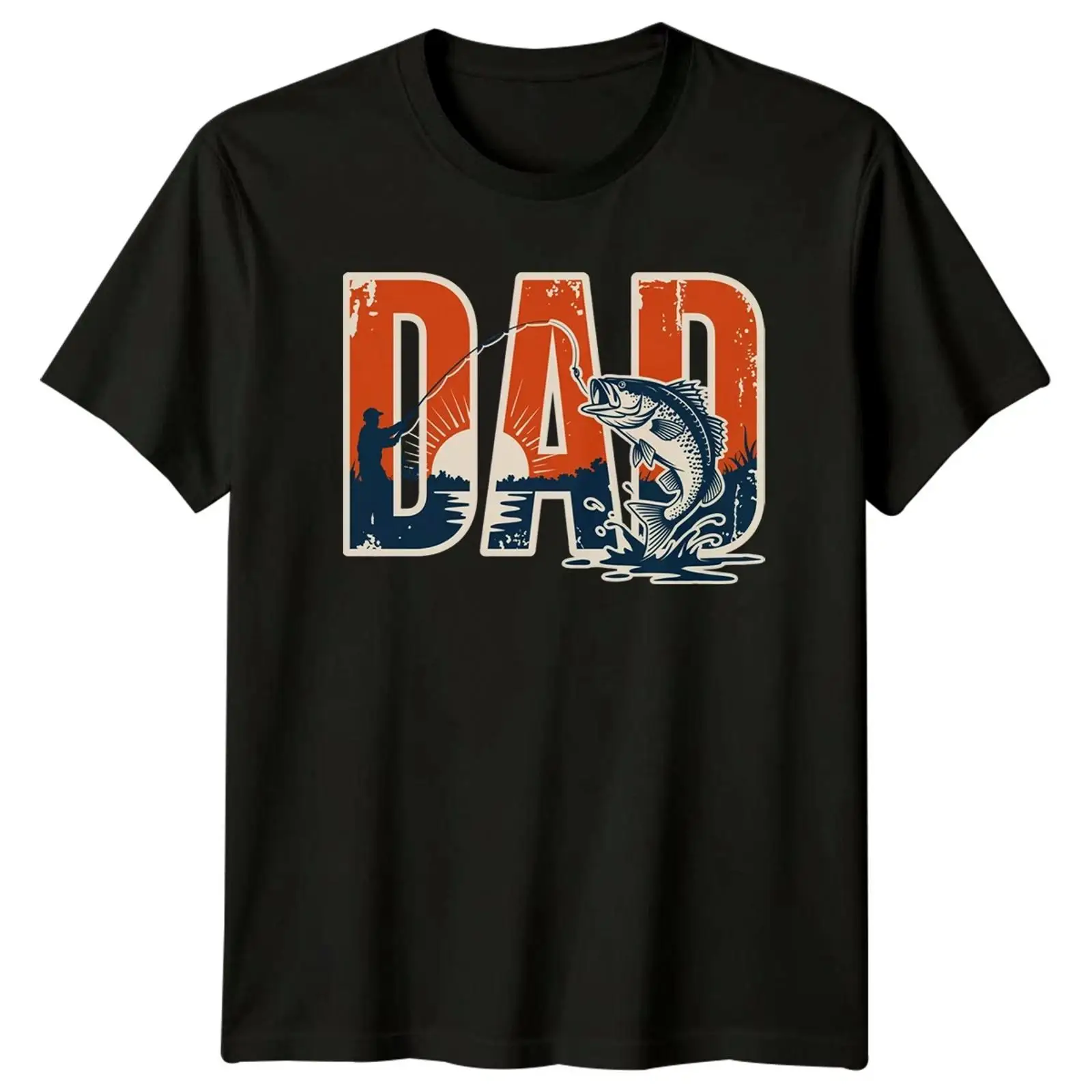Vintage Fashion Herren - Papa Herren T Shirt Barsch Angeln