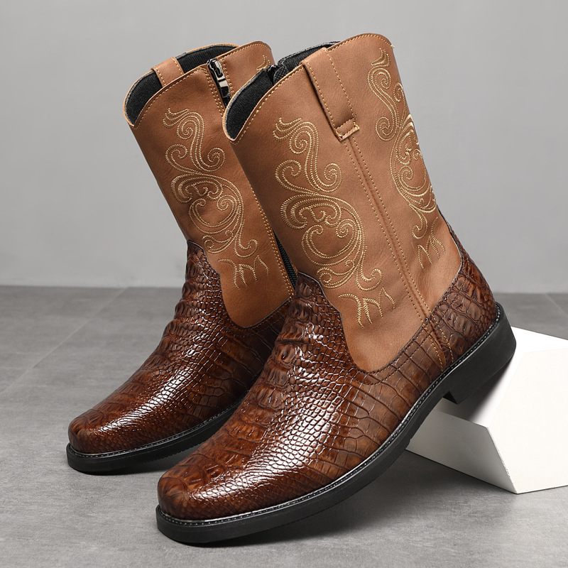 Vintage Fashion Boots - Men's Wide Width Tall Cowboy Boots