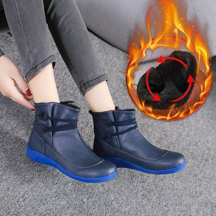 Women Vintage Round Toe PU Lea - огляд і ціна Vintage Fashion Boots