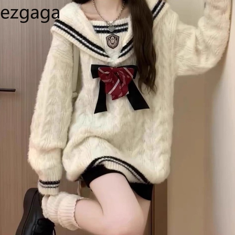 Ezgaga Knitted Sweater Women P - огляд і ціна Vintage Fashion Style Female