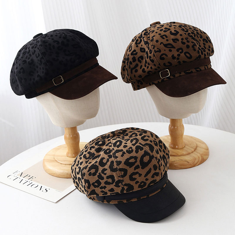 Retro Leopard Print Wide Brim  - огляд і ціна Vintage Fashion Hats