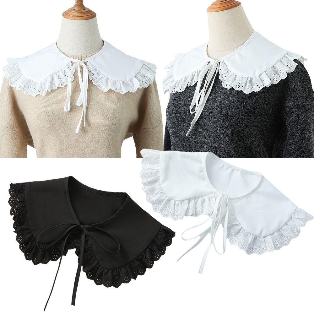 Fashion White Lace Fake Collar - огляд і ціна Vintage Fashion Style Female