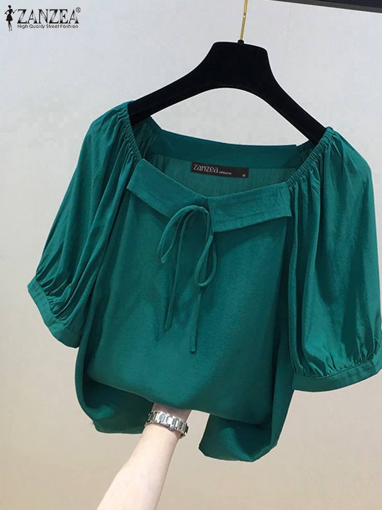 ZANZEA Korean Style Solid Blou - огляд і ціна Vintage Fashion Style Female
