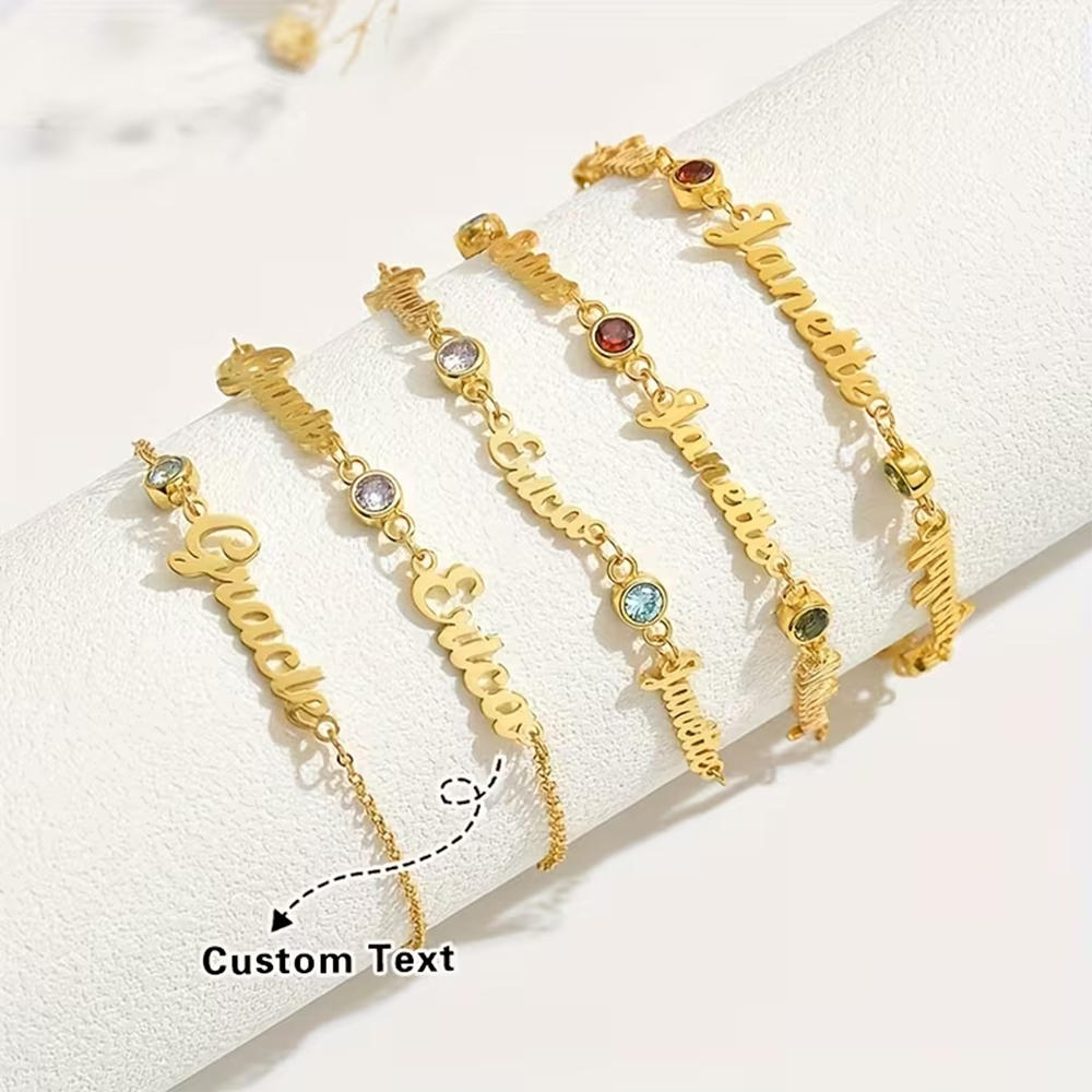 Custom Name Birthstone Bracele - огляд і ціна Vintage Fashion Meaning