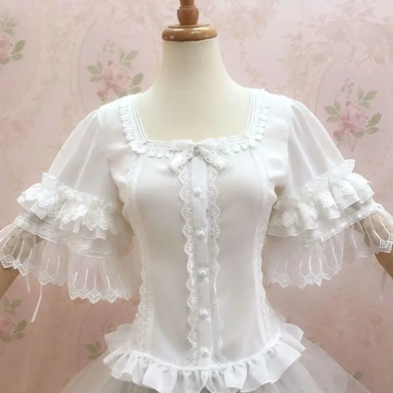 Vintage Y2K Lolita Style Blous - огляд і ціна Vintage Fashion Style Female