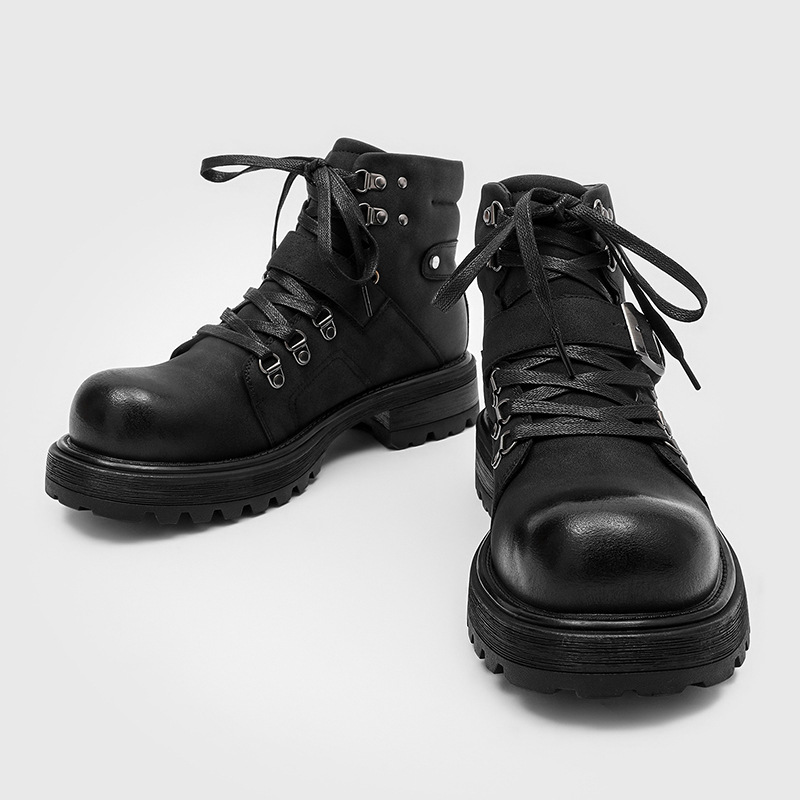 Brand Men Leather Boots Motorc - огляд і ціна Vintage Fashion Boots