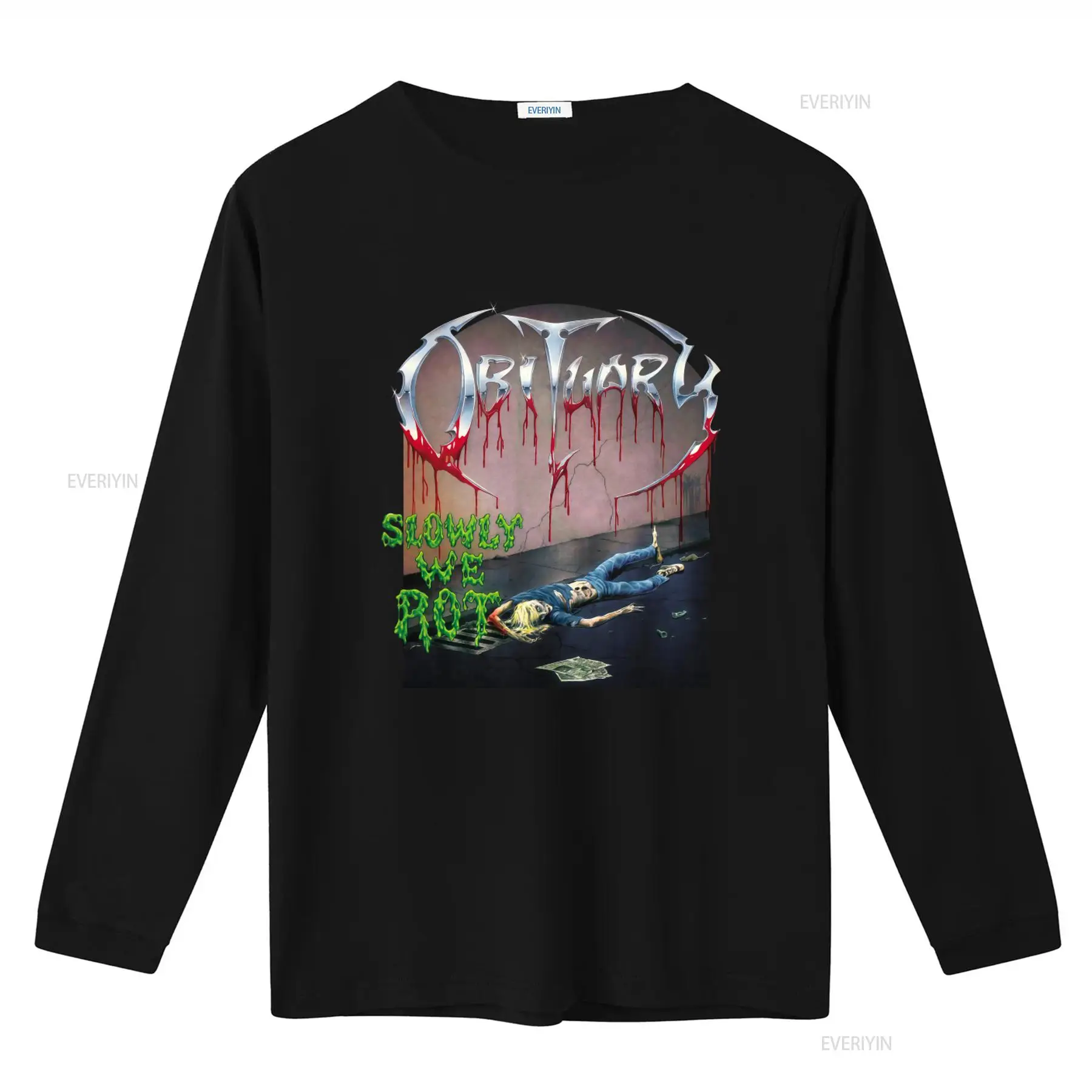 OBITUARY Slowly We Rot Print T - огляд і ціна Vintage Fashion Obituaries