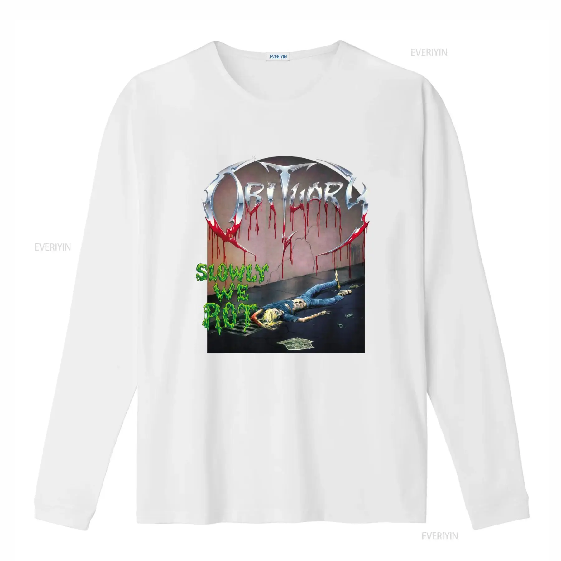 OBITUARY Slowly We Rot Print T - огляд і ціна Vintage Fashion Obituaries