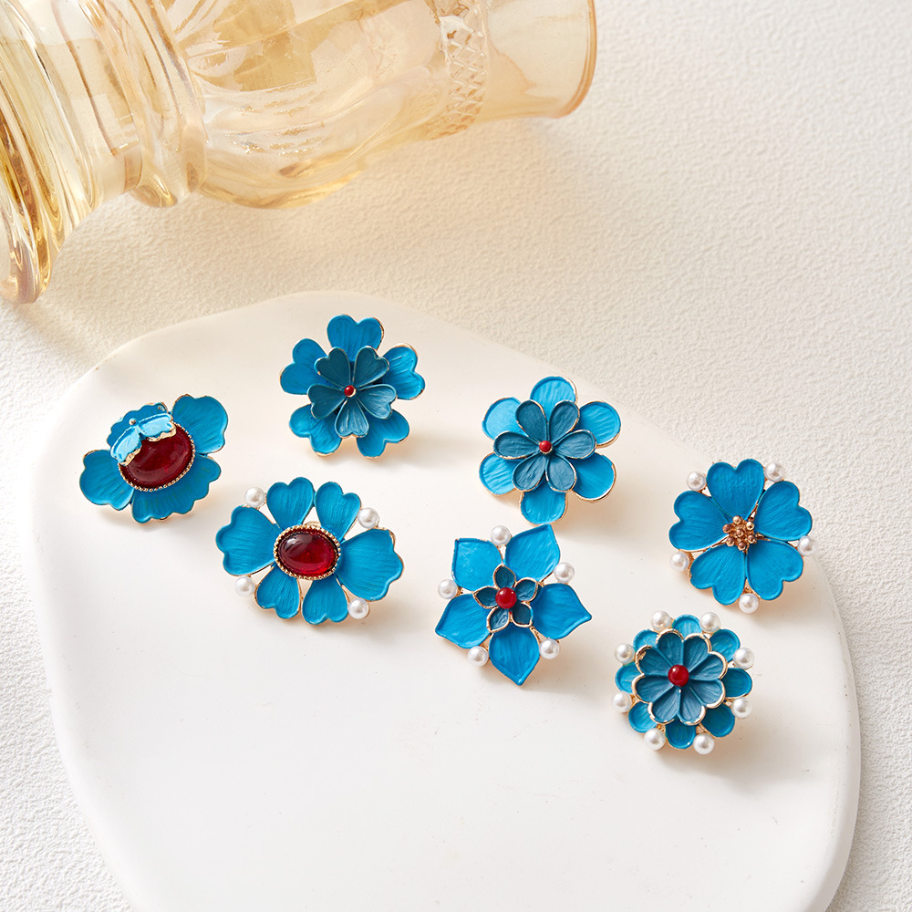 Vintage Enamel Blue Flower Bro - огляд і ціна Vintage Fashion Wear