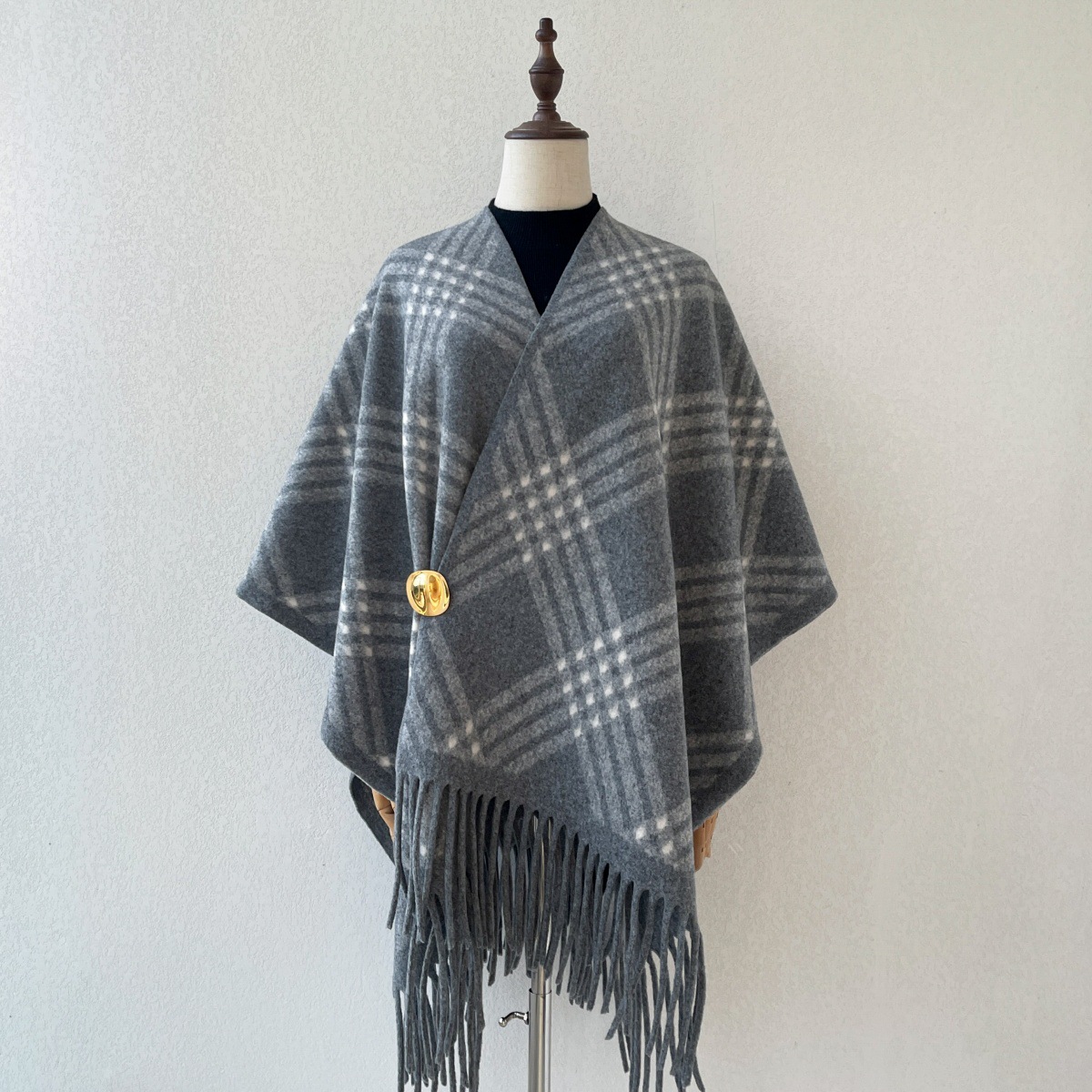 Vintage Print Fringed Cape Sha - огляд і ціна Vintage Fashion Wear