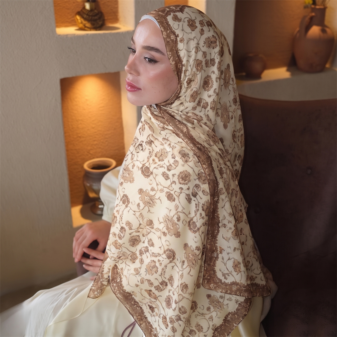 Vintage Floral Print Hijab Sof - огляд і ціна Vintage Outdoor Fashion